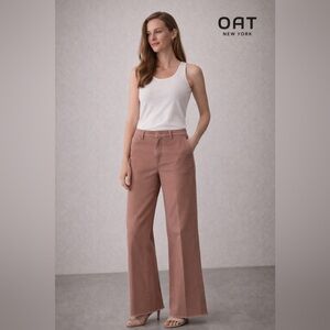 Oat New York Blush Brown Boot Cut Pants